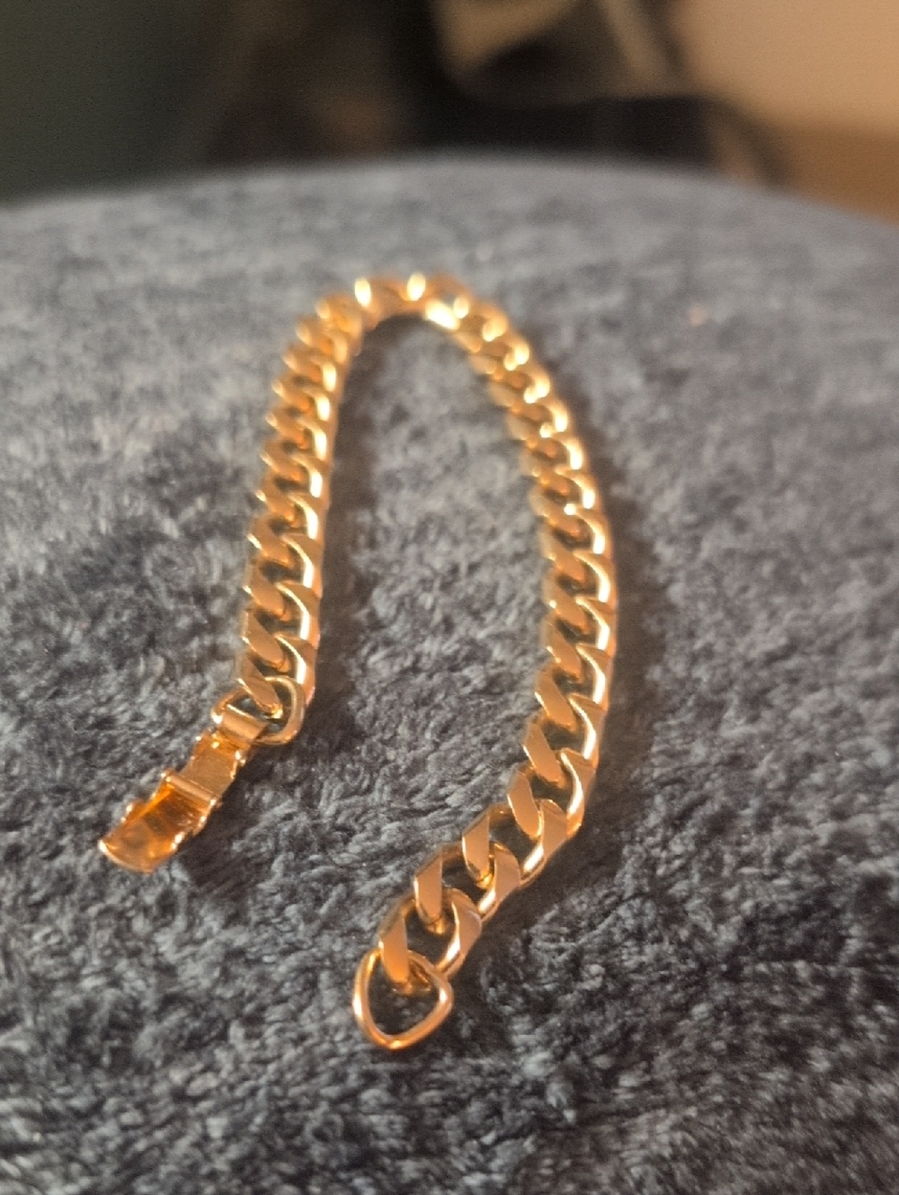 Gold Curb Chain Bracelet - Men Accessories, Unisex